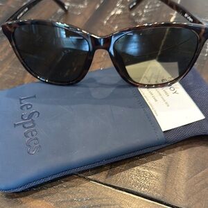 Le Specs Tortoise Shell Sunglasses with Dark Lenses